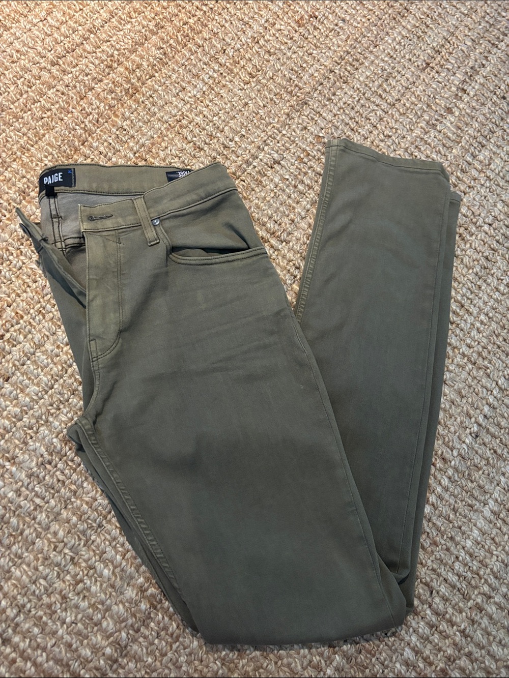 PAIGE Men Slim Jeans in Olive